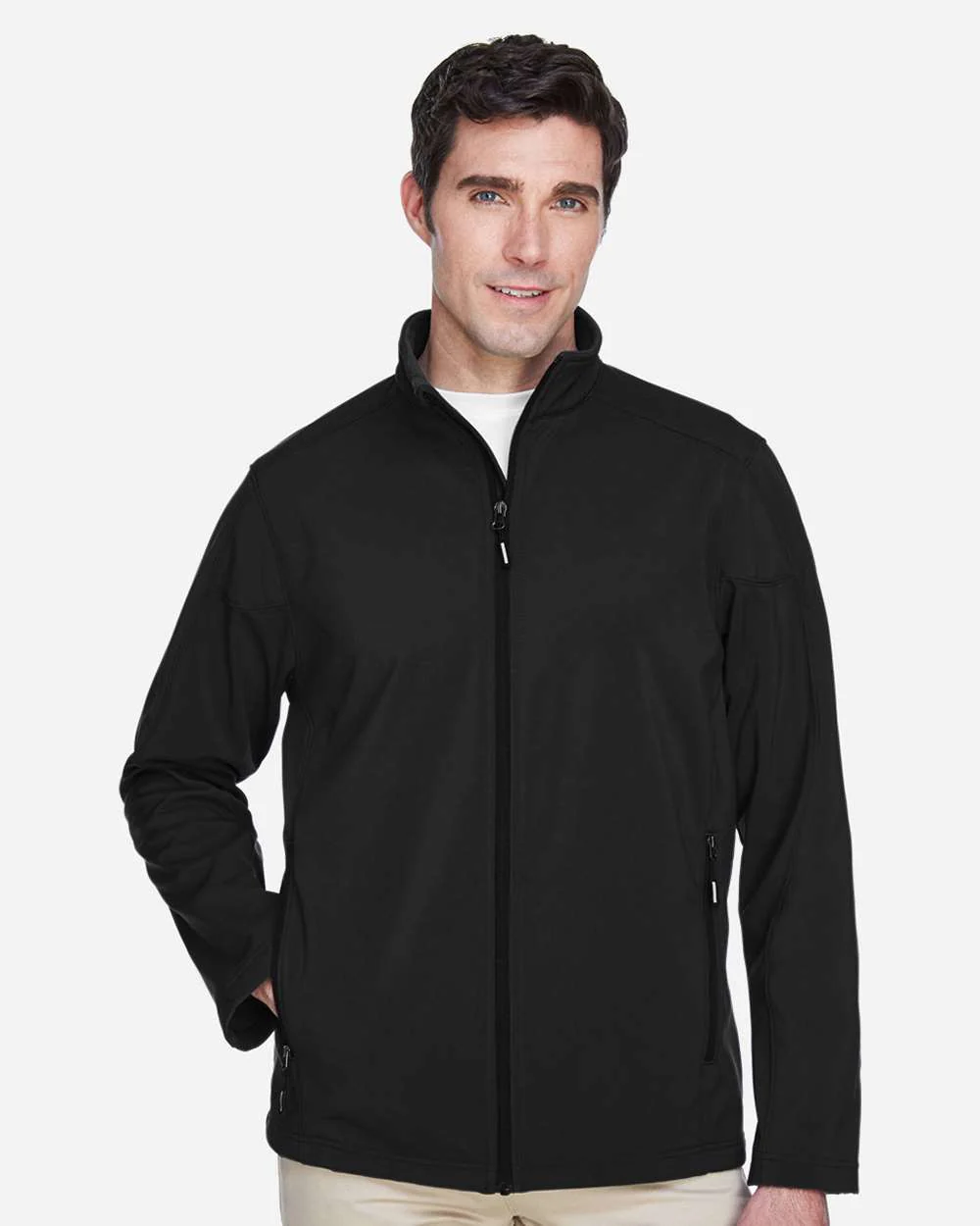 CORE365-88184-Men's Cruise Two-Layer Fleece Bonded Soft Shell Jacket - Image 3