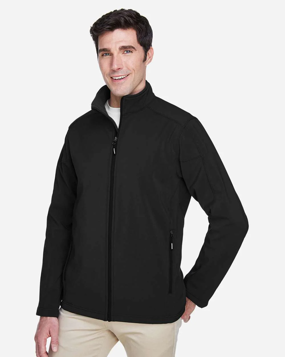 CORE365-88184-Men's Cruise Two-Layer Fleece Bonded Soft Shell Jacket - Image 4
