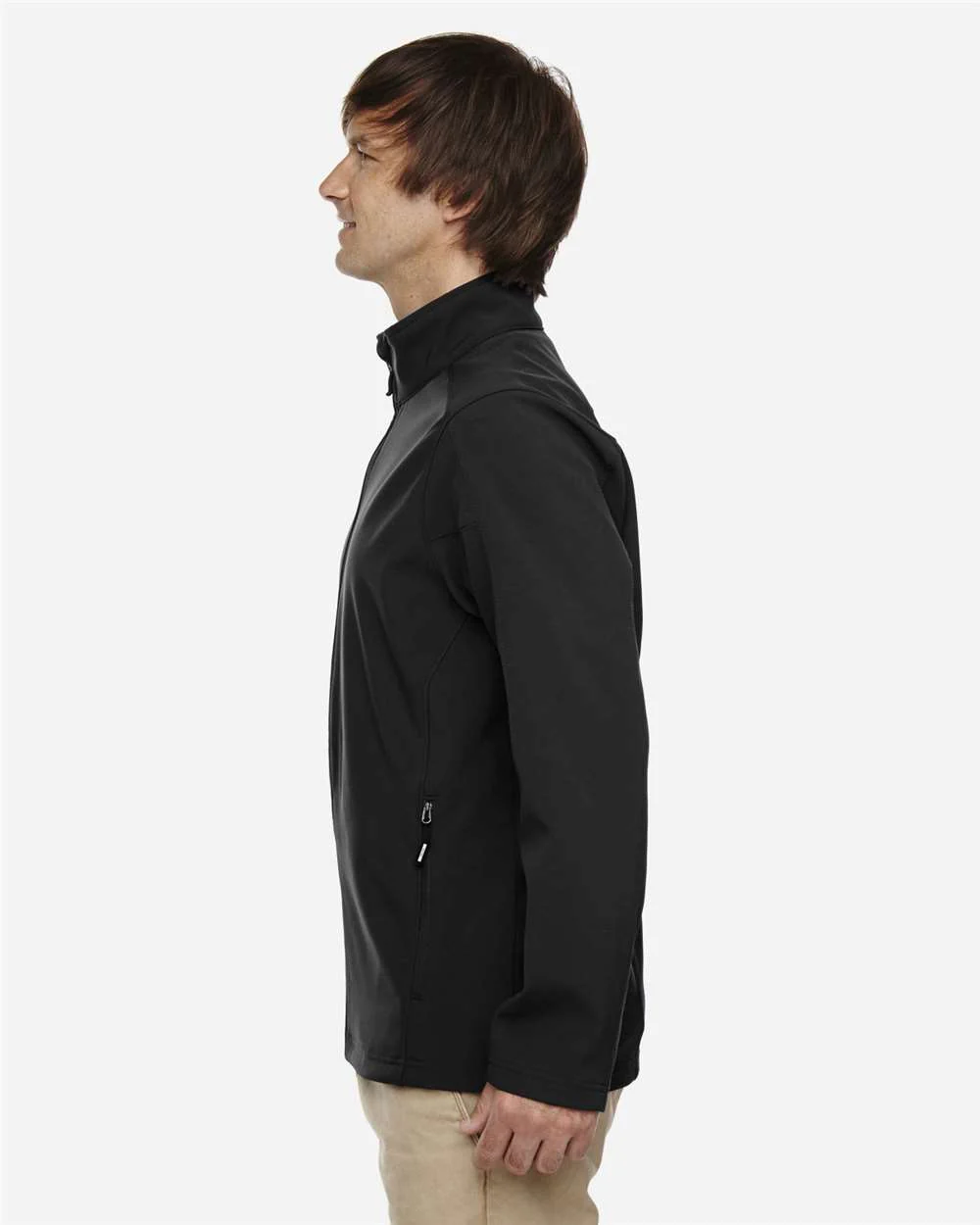 CORE365-88184T-Men's Tall Cruise Two-Layer Fleece Bonded Soft Shell Jacket - Image 3