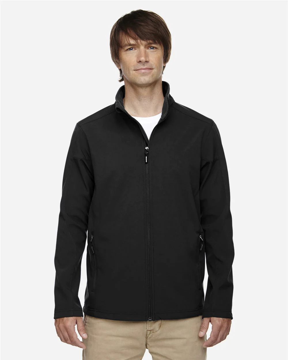 CORE365-88184T-Men's Tall Cruise Two-Layer Fleece Bonded Soft Shell Jacket - Image 5