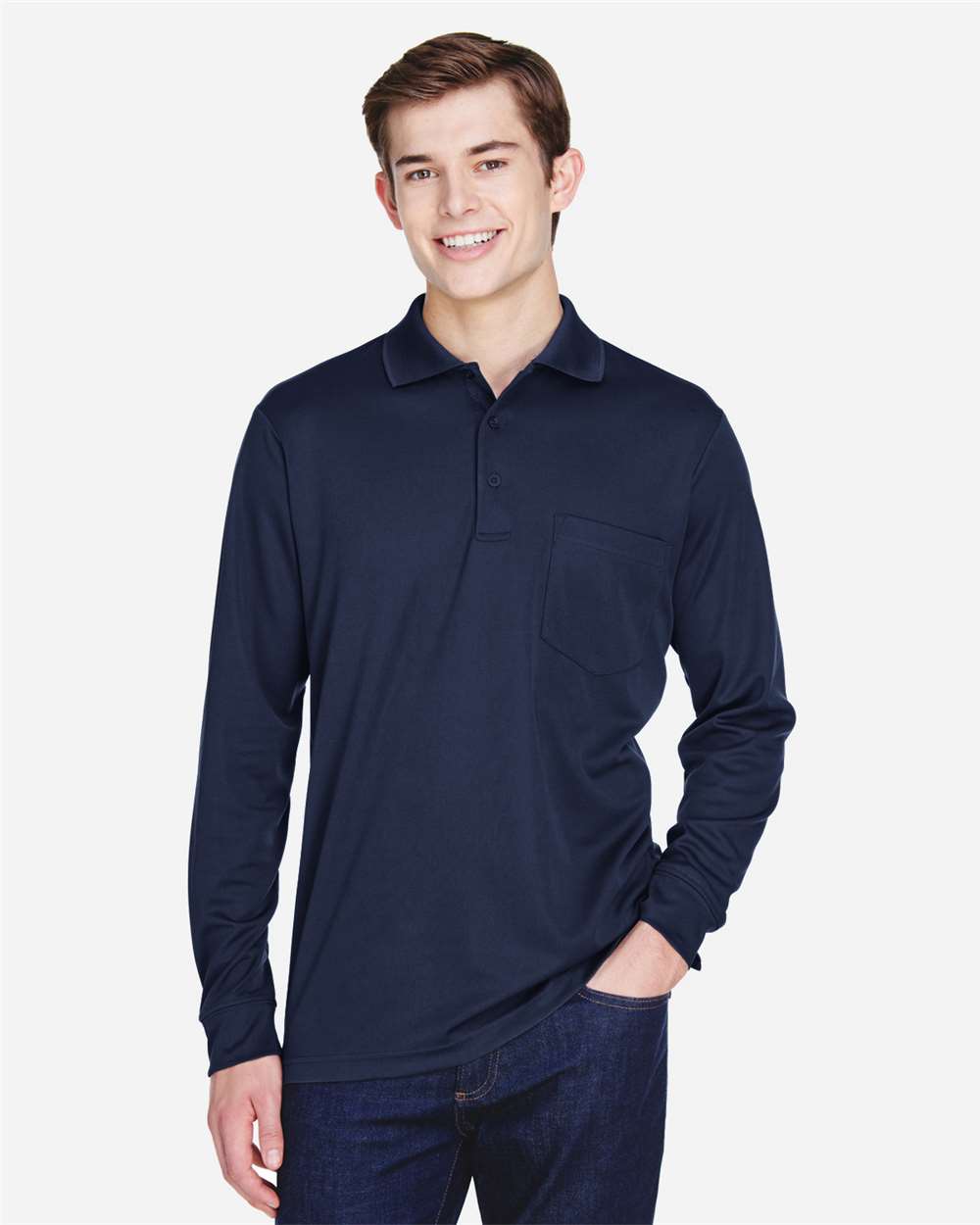 CORE365-88192P-Men's Pinnacle Performance Long Sleeve Piqué Polo with Pocket - Image 14