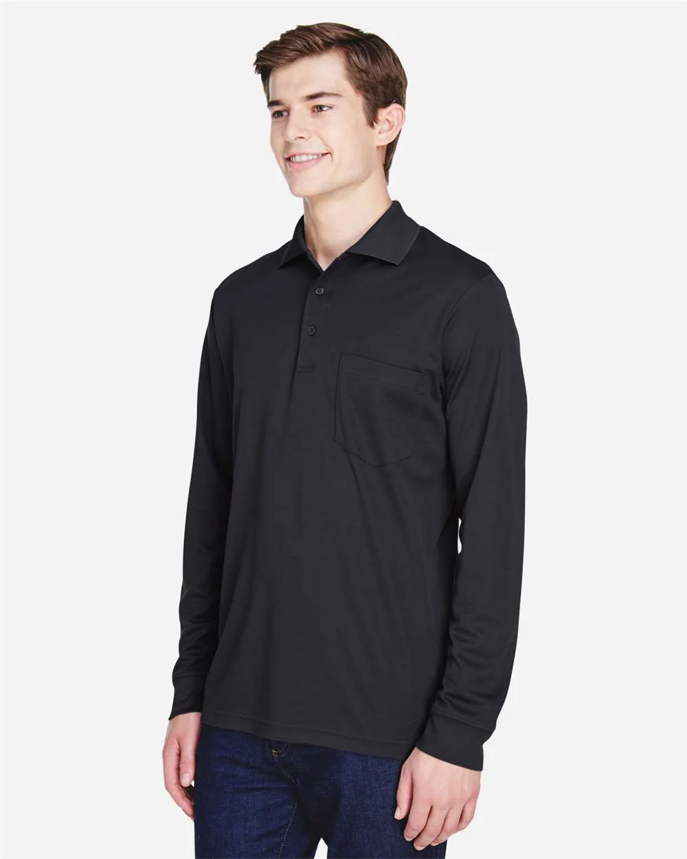 CORE365-88192P-Men's Pinnacle Performance Long Sleeve Piqué Polo with Pocket - Image 4