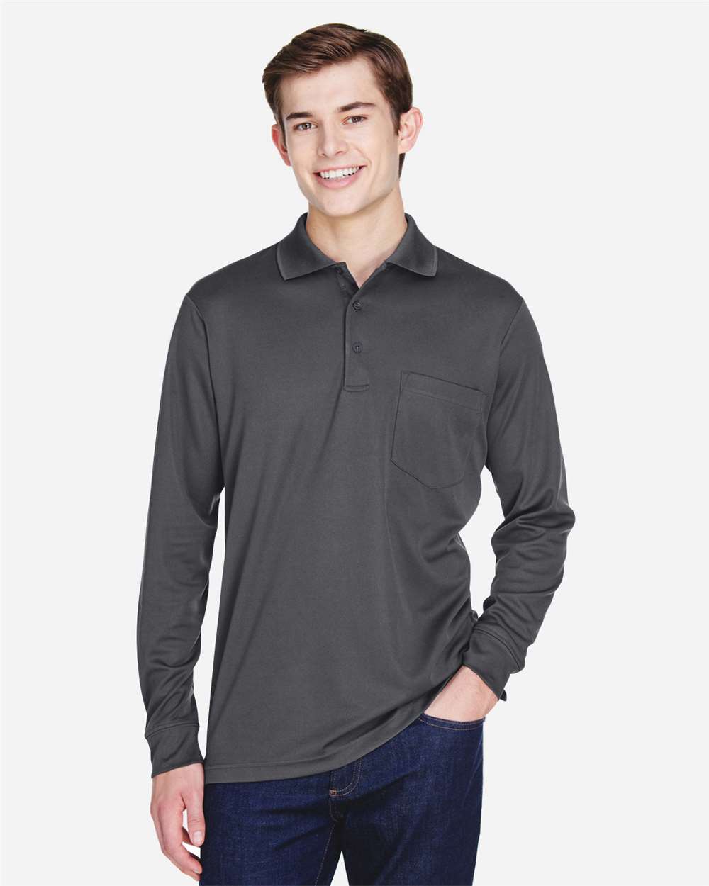 CORE365-88192P-Men's Pinnacle Performance Long Sleeve Piqué Polo with Pocket - Image 9