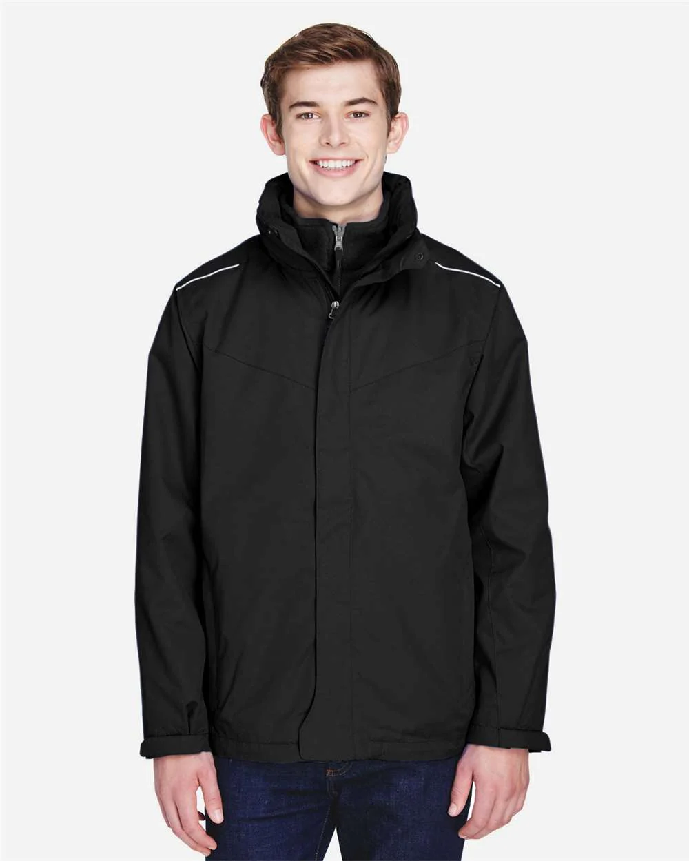 CORE365-88205-Men's Region 3-in-1 Jacket with Fleece Liner - Image 3