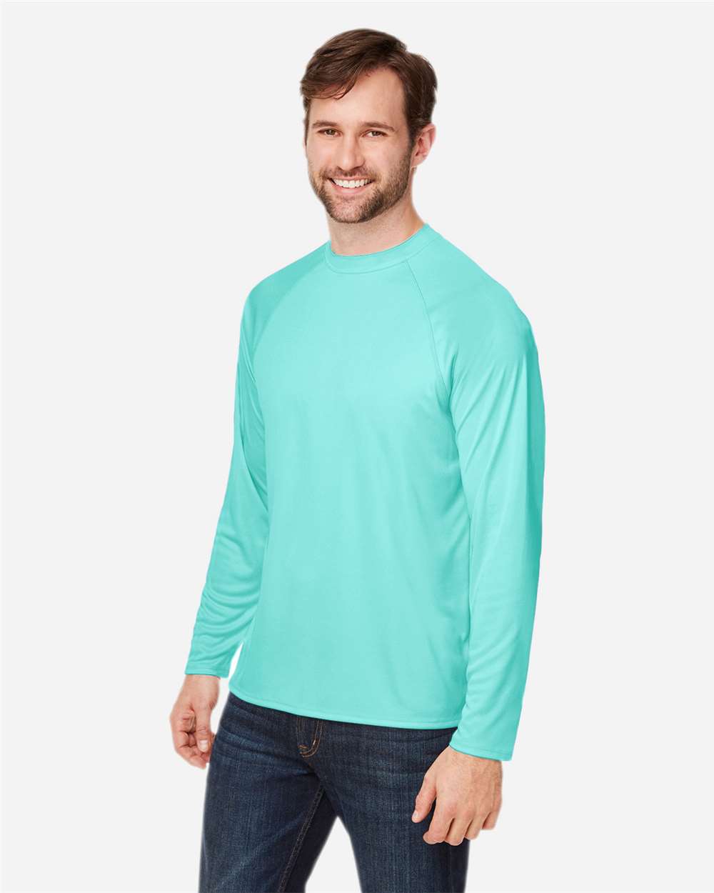 CORE365-CE110-Unisex Ultra UVP™ Marina Raglan Long Sleeve T-Shirt - Image 42