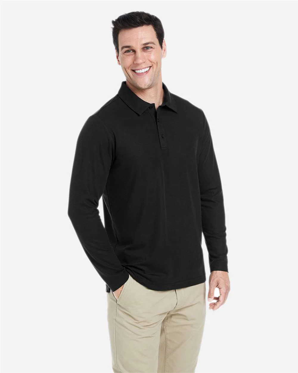 CORE365-CE112L-Men's Fusion ChromaSoft™ Long Sleeve Pique Polo - Image 14