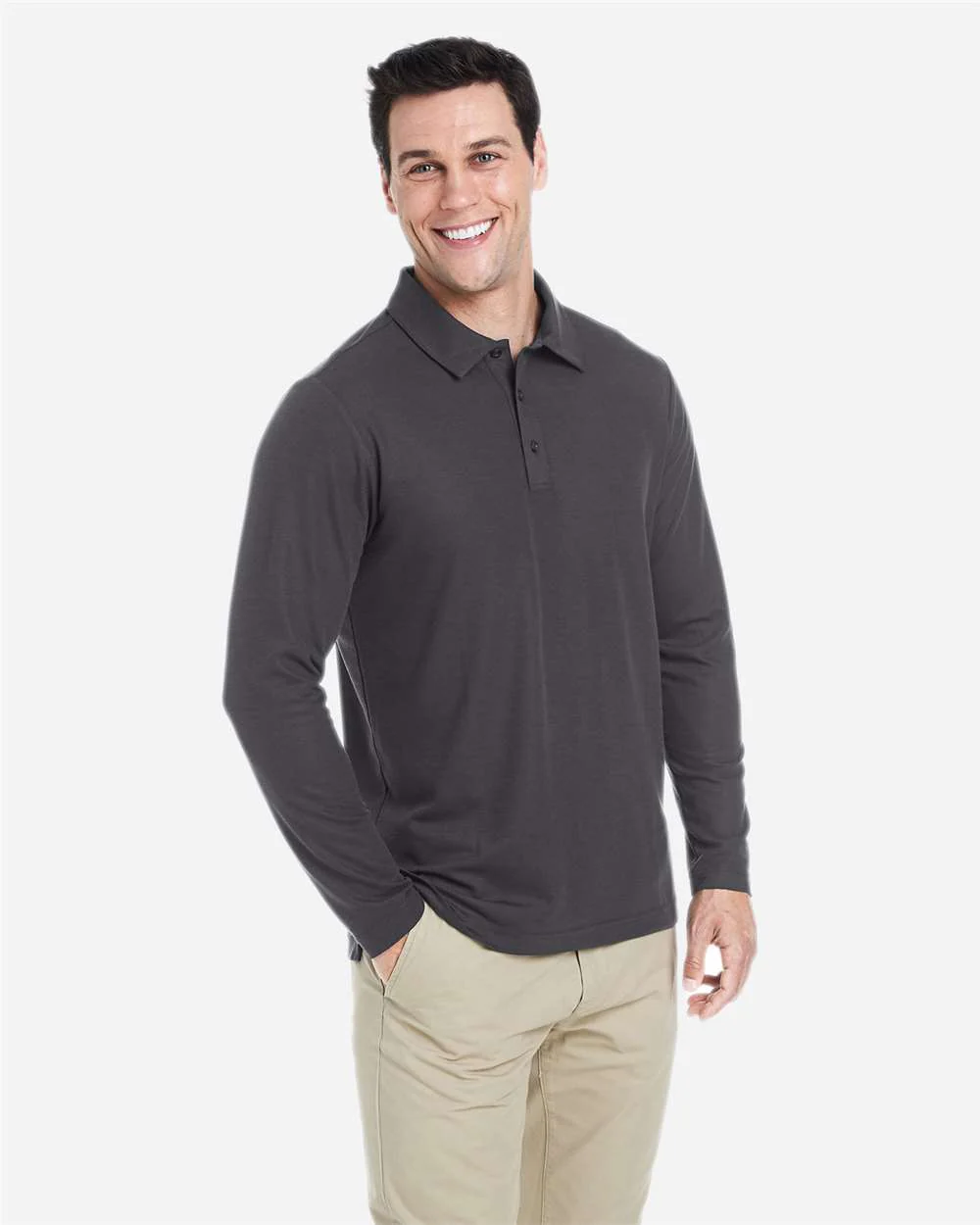 CORE365-CE112L-Men's Fusion ChromaSoft™ Long Sleeve Pique Polo - Image 16