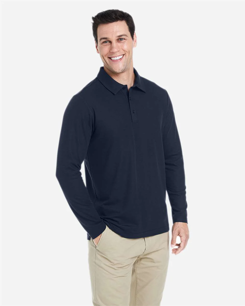 CORE365-CE112L-Men's Fusion ChromaSoft™ Long Sleeve Pique Polo - Image 18