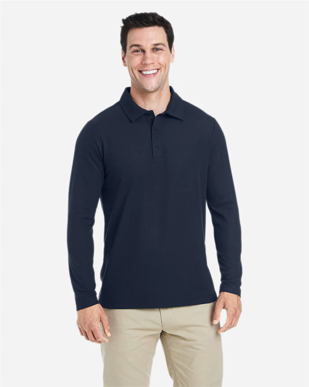 CORE365-CE112L-Men's Fusion ChromaSoft™ Long Sleeve Pique Polo - Image 5