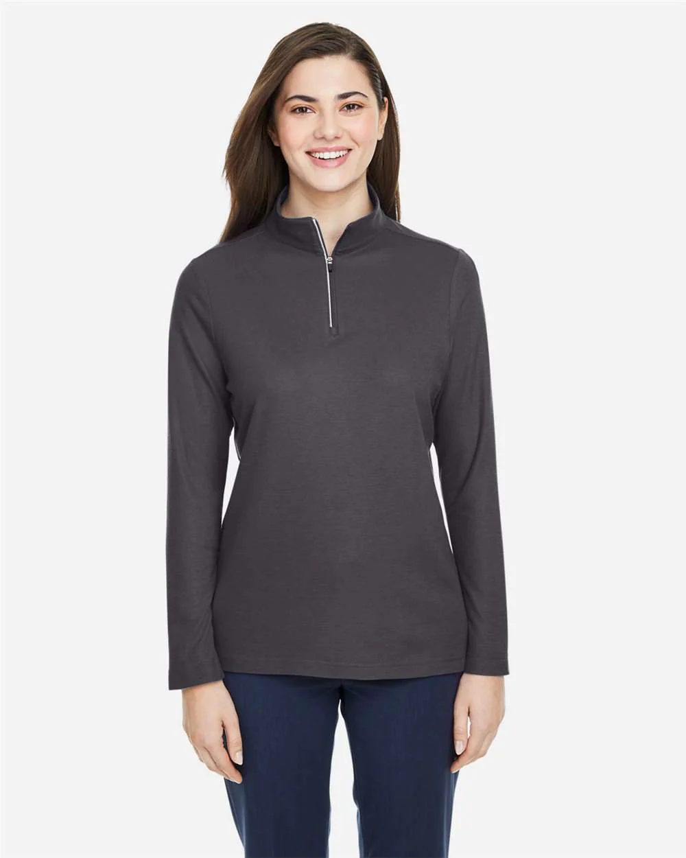 CORE365-CE405W-Women's Fusion ChromaSoft™ Pique Quarter-Zip Pullover - Image 15