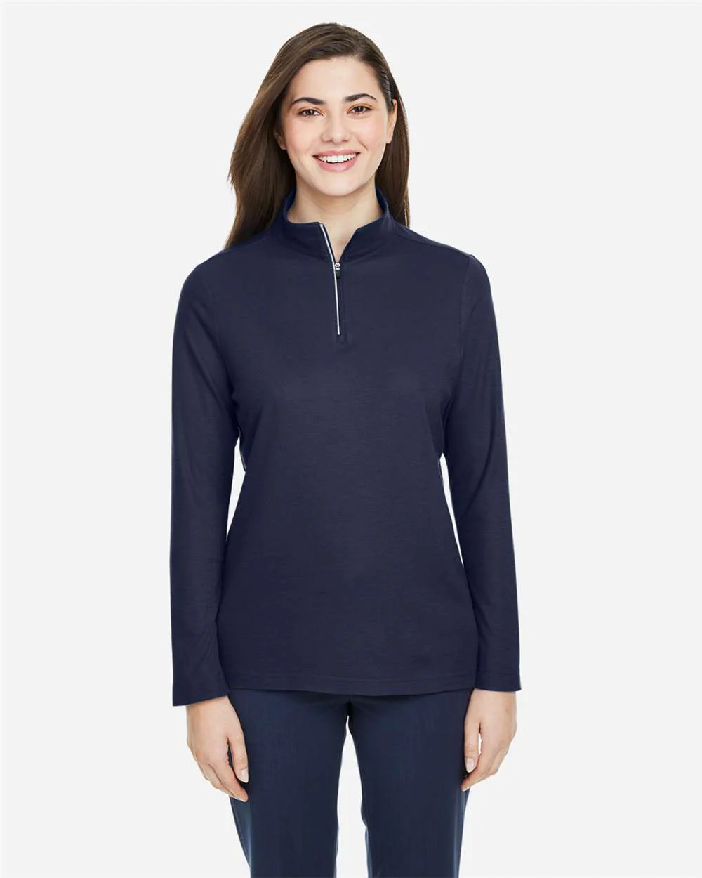 CORE365-CE405W-Women's Fusion ChromaSoft™ Pique Quarter-Zip Pullover - Image 25