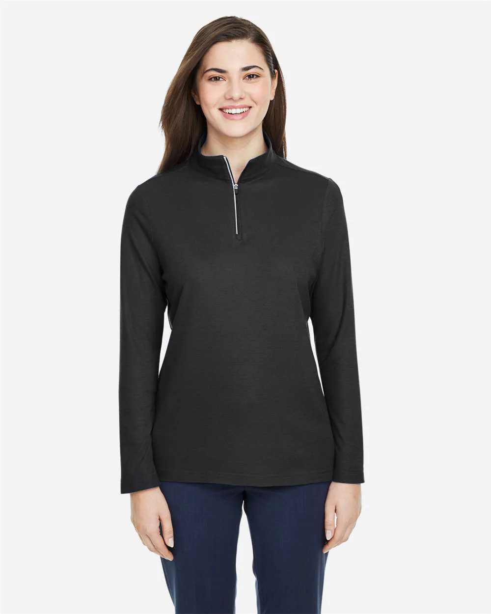 CORE365-CE405W-Women's Fusion ChromaSoft™ Pique Quarter-Zip Pullover - Image 4