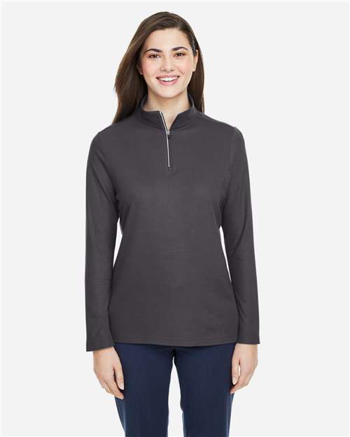CORE365-CE405W-Women's Fusion ChromaSoft™ Pique Quarter-Zip Pullover - Image 86