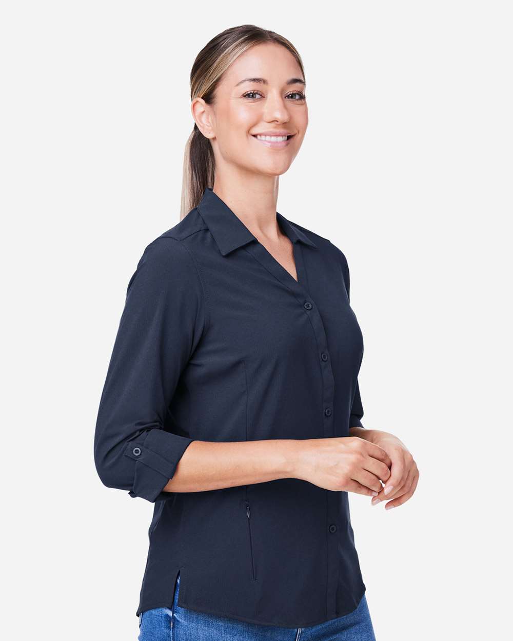 CORE365-CE510LW-Women's Ultra UVP® Long Sleeve Marina Shirt - Image 12