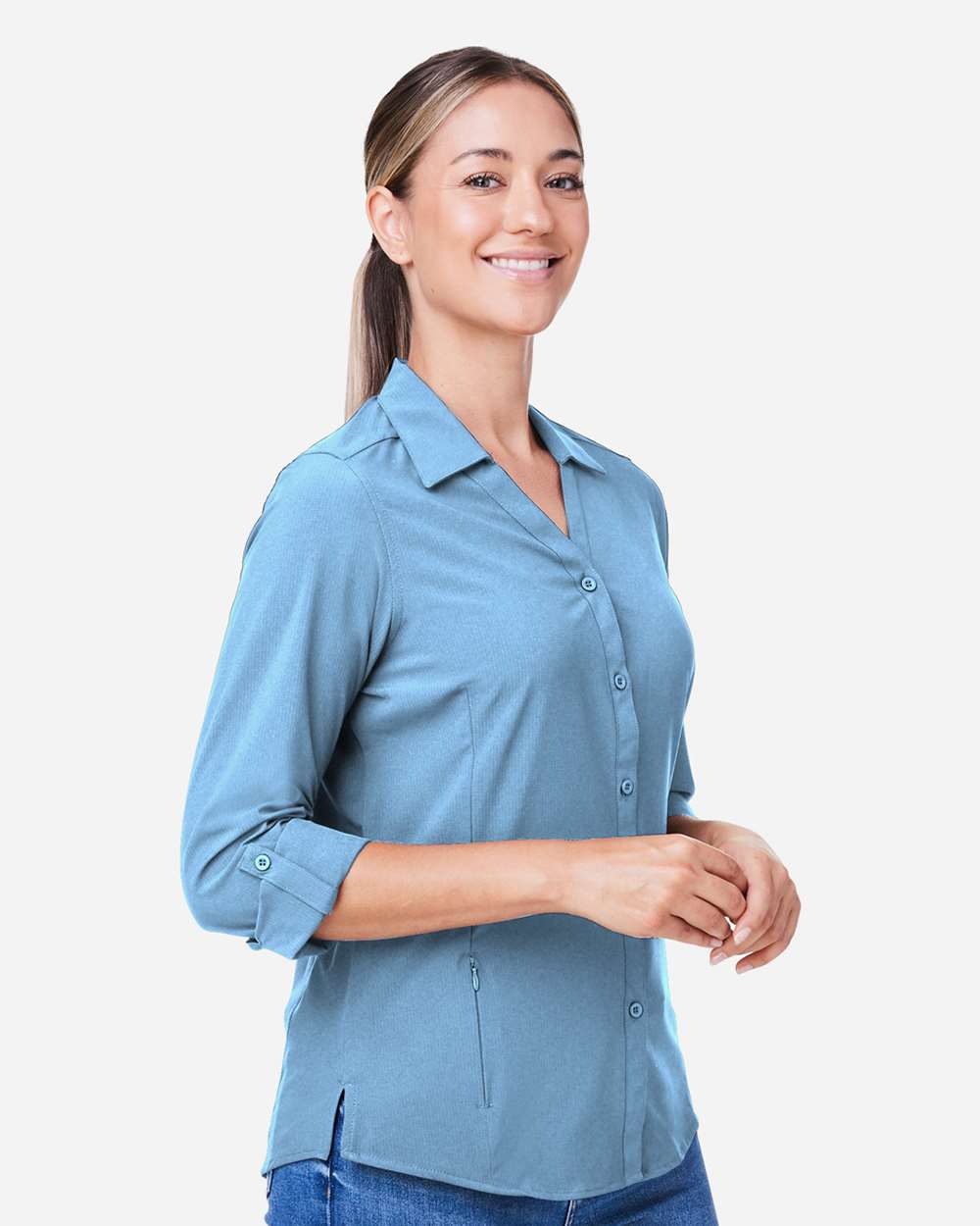 CORE365-CE510LW-Women's Ultra UVP® Long Sleeve Marina Shirt - Image 18
