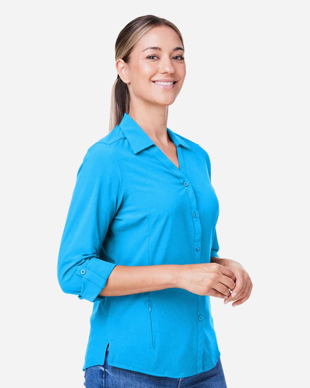 CORE365-CE510LW-Women's Ultra UVP® Long Sleeve Marina Shirt - Image 24