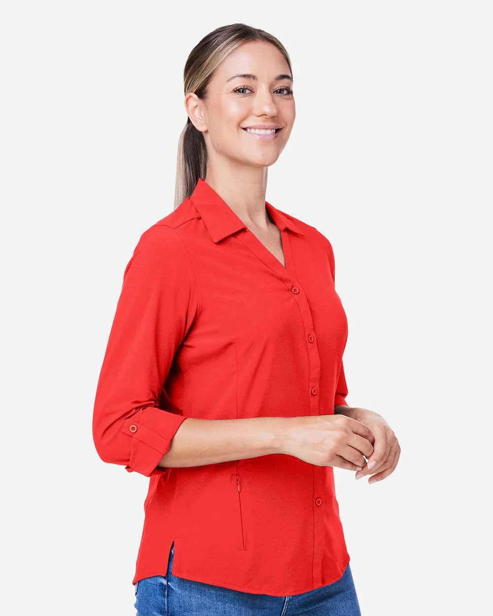 CORE365-CE510LW-Women's Ultra UVP® Long Sleeve Marina Shirt - Image 30