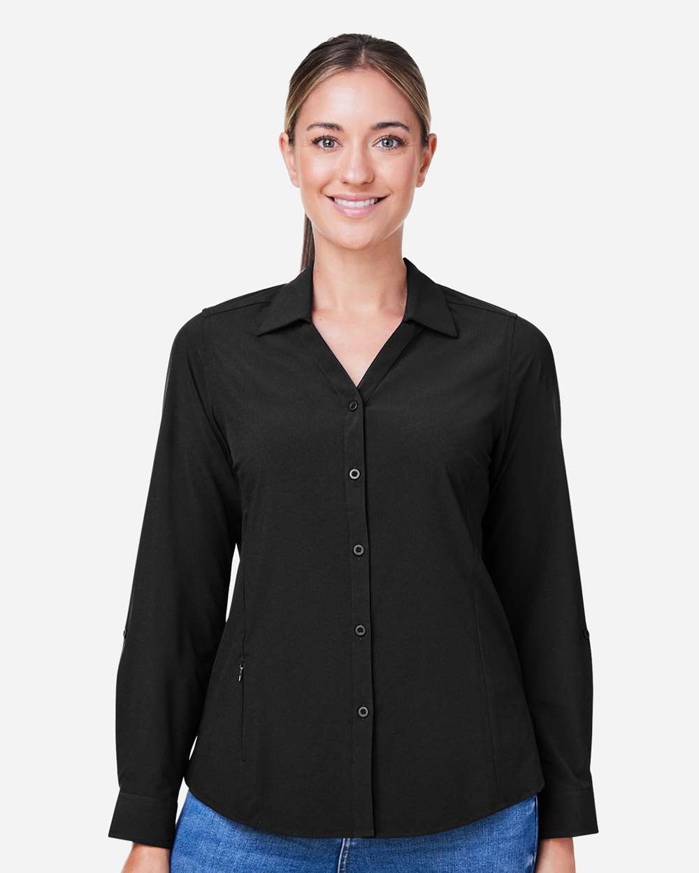 CORE365-CE510LW-Women's Ultra UVP® Long Sleeve Marina Shirt - Image 4