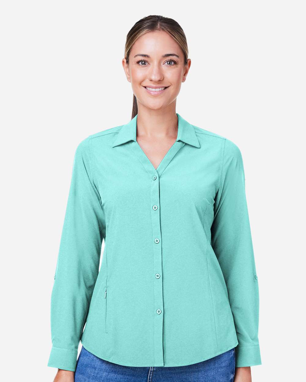 CORE365-CE510LW-Women's Ultra UVP® Long Sleeve Marina Shirt - Image 41
