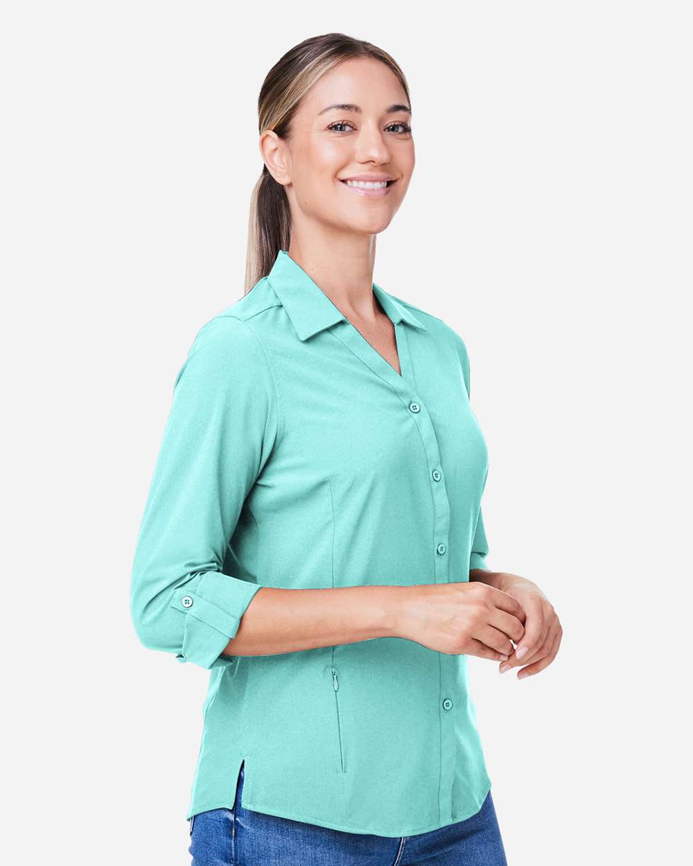 CORE365-CE510LW-Women's Ultra UVP® Long Sleeve Marina Shirt - Image 42