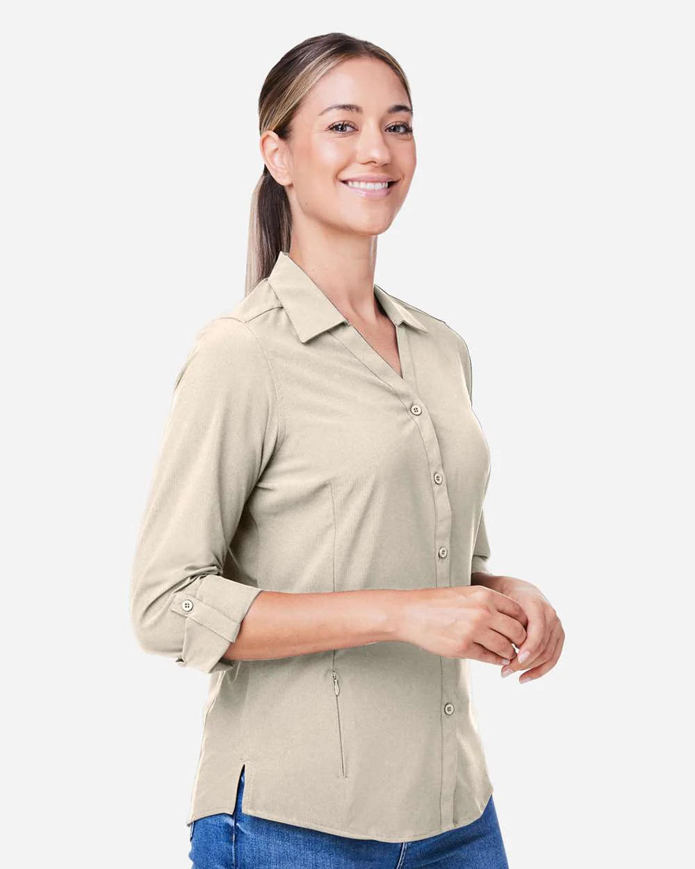 CORE365-CE510LW-Women's Ultra UVP® Long Sleeve Marina Shirt - Image 48