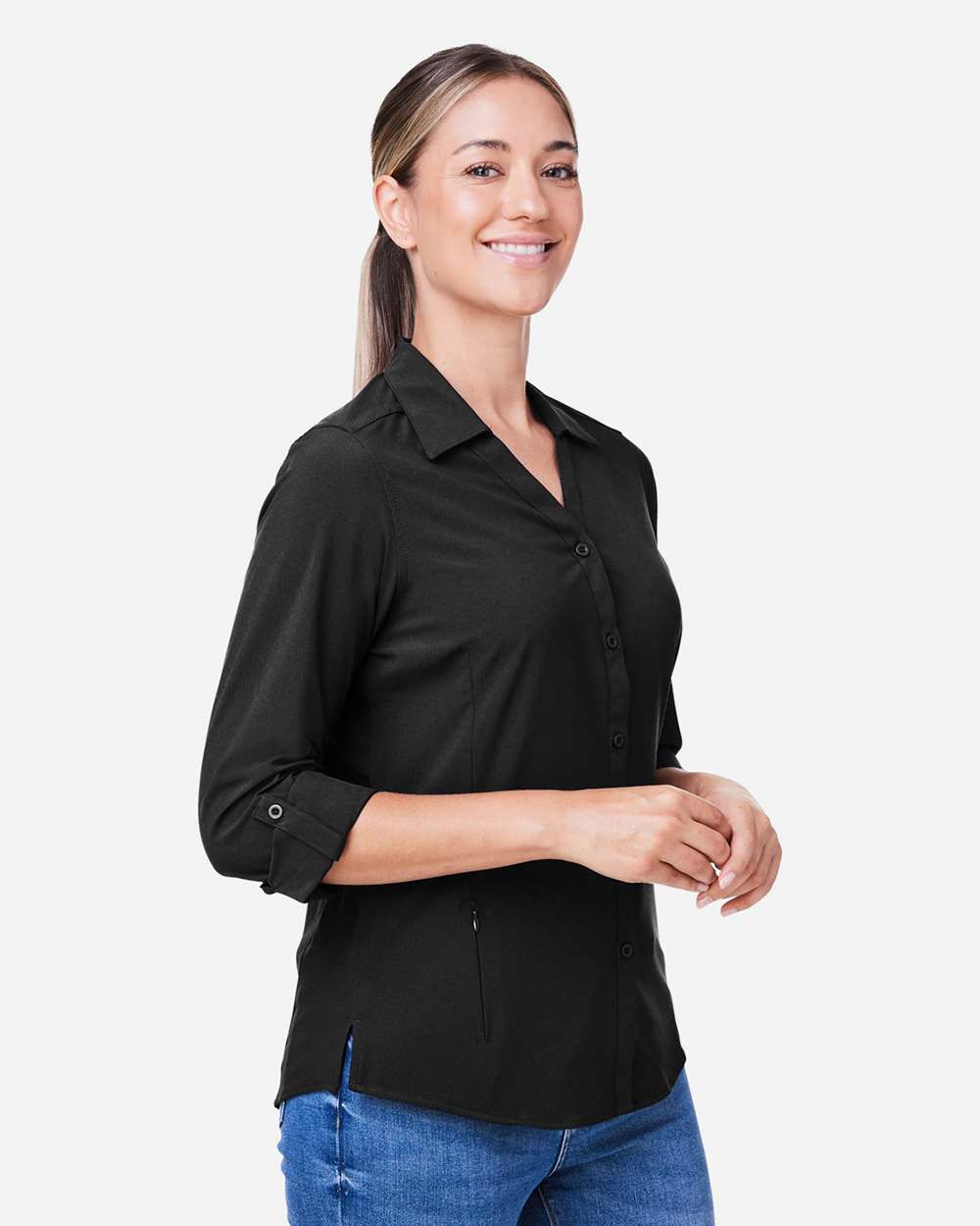 CORE365-CE510LW-Women's Ultra UVP® Long Sleeve Marina Shirt - Image 5