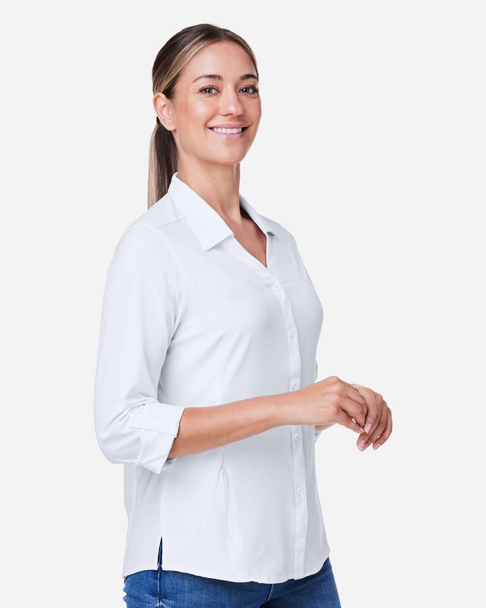 CORE365-CE510LW-Women's Ultra UVP® Long Sleeve Marina Shirt - Image 54