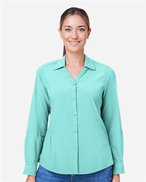CORE365-CE510LW-Women's Ultra UVP® Long Sleeve Marina Shirt - Image 57