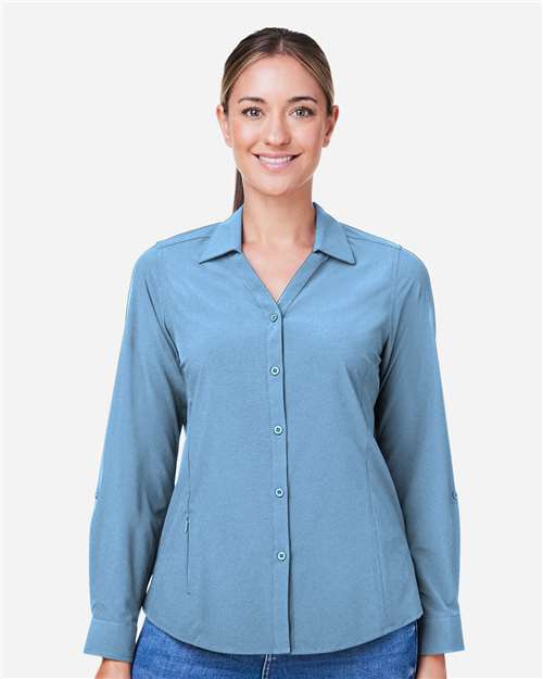 CORE365-CE510LW-Women's Ultra UVP® Long Sleeve Marina Shirt - Image 58