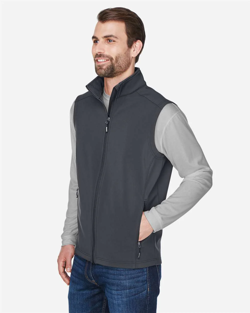 CORE365-CE701-Men's Cruise Two-Layer Fleece Bonded Soft Shell Vest - Image 10