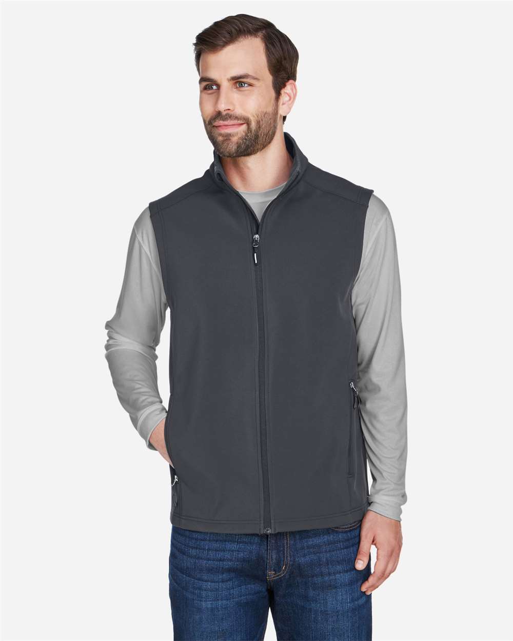 CORE365-CE701-Men's Cruise Two-Layer Fleece Bonded Soft Shell Vest - Image 9