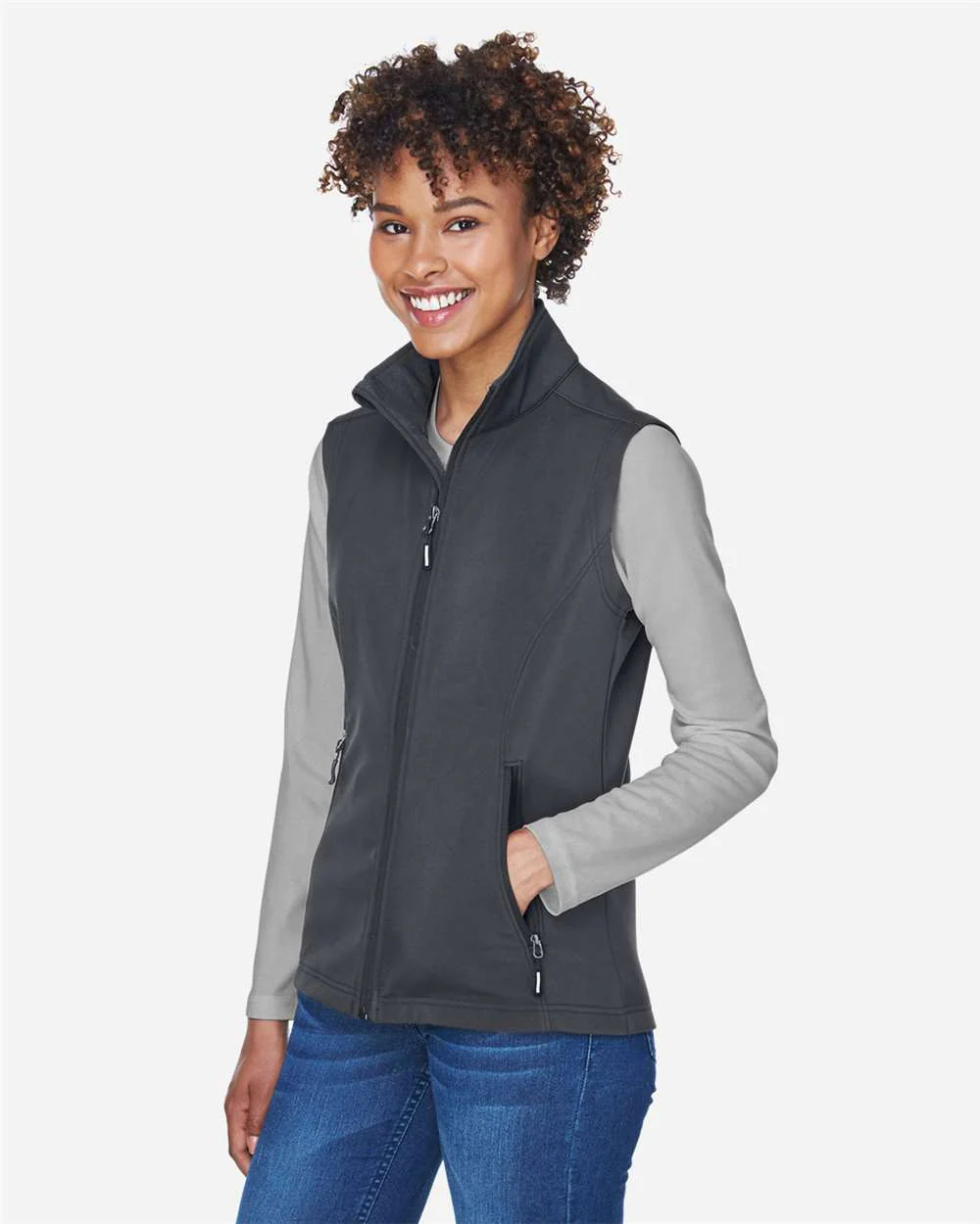 CORE365-CE701W-Women's Cruise Two-Layer Fleece Bonded Soft Shell Vest - Image 10