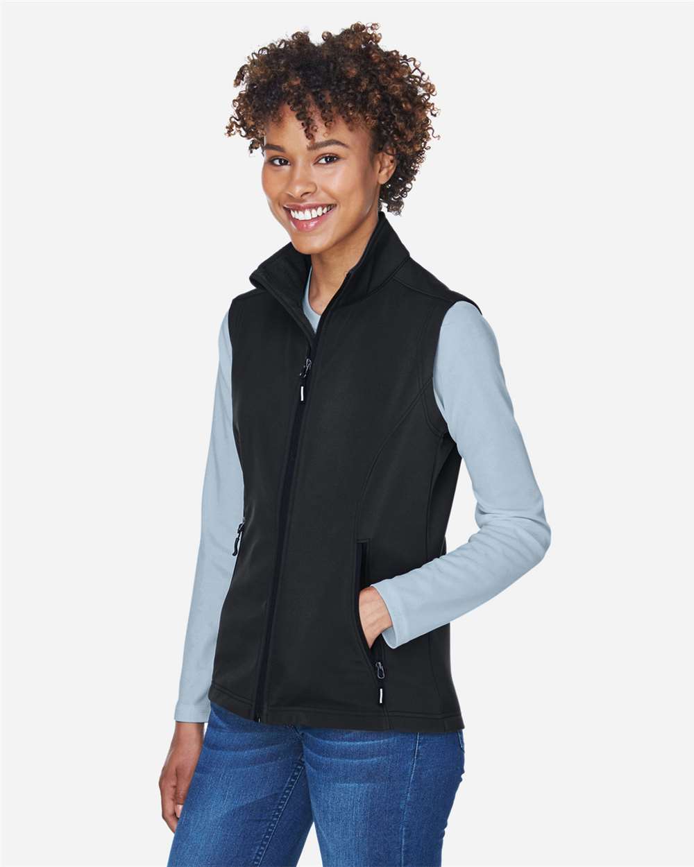 CORE365-CE701W-Women's Cruise Two-Layer Fleece Bonded Soft Shell Vest - Image 4