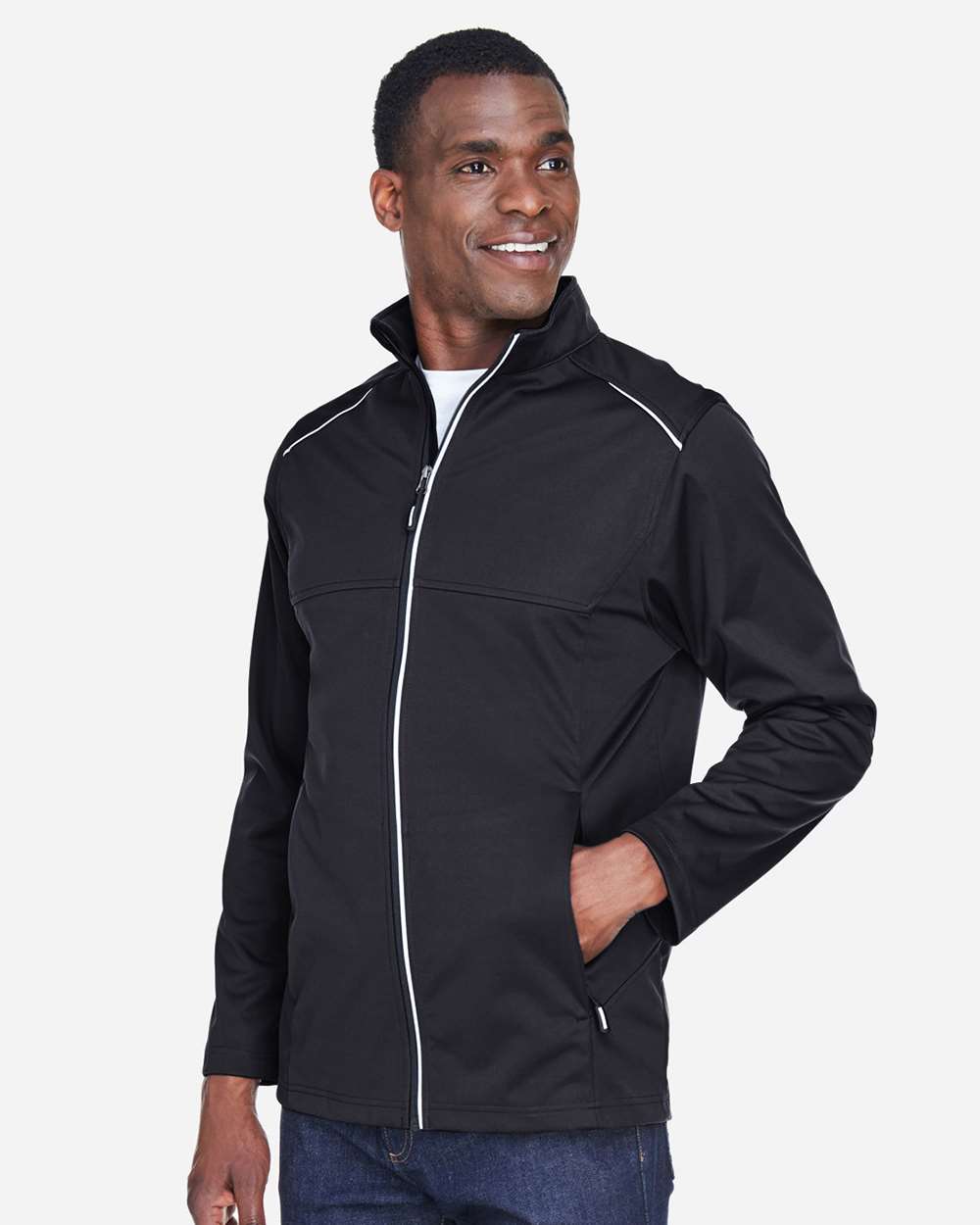 CORE365-CE708T-Men's Tall Techno Lite Three-Layer Knit Tech-Shell - Image 4