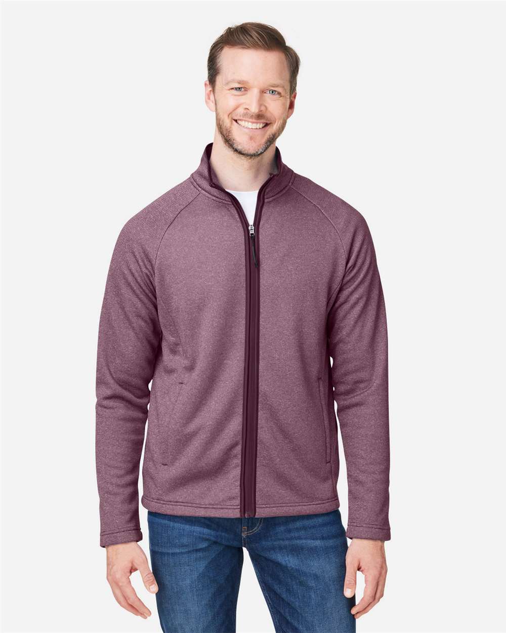 CORE365-CE72-Men's Venture Heathered Stripe Full-Zip - Image 11