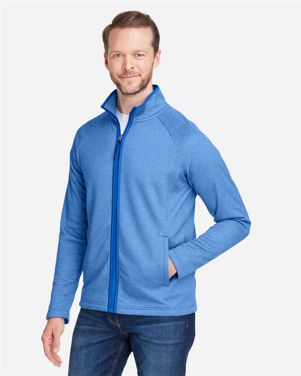 CORE365-CE72-Men's Venture Heathered Stripe Full-Zip - Image 24