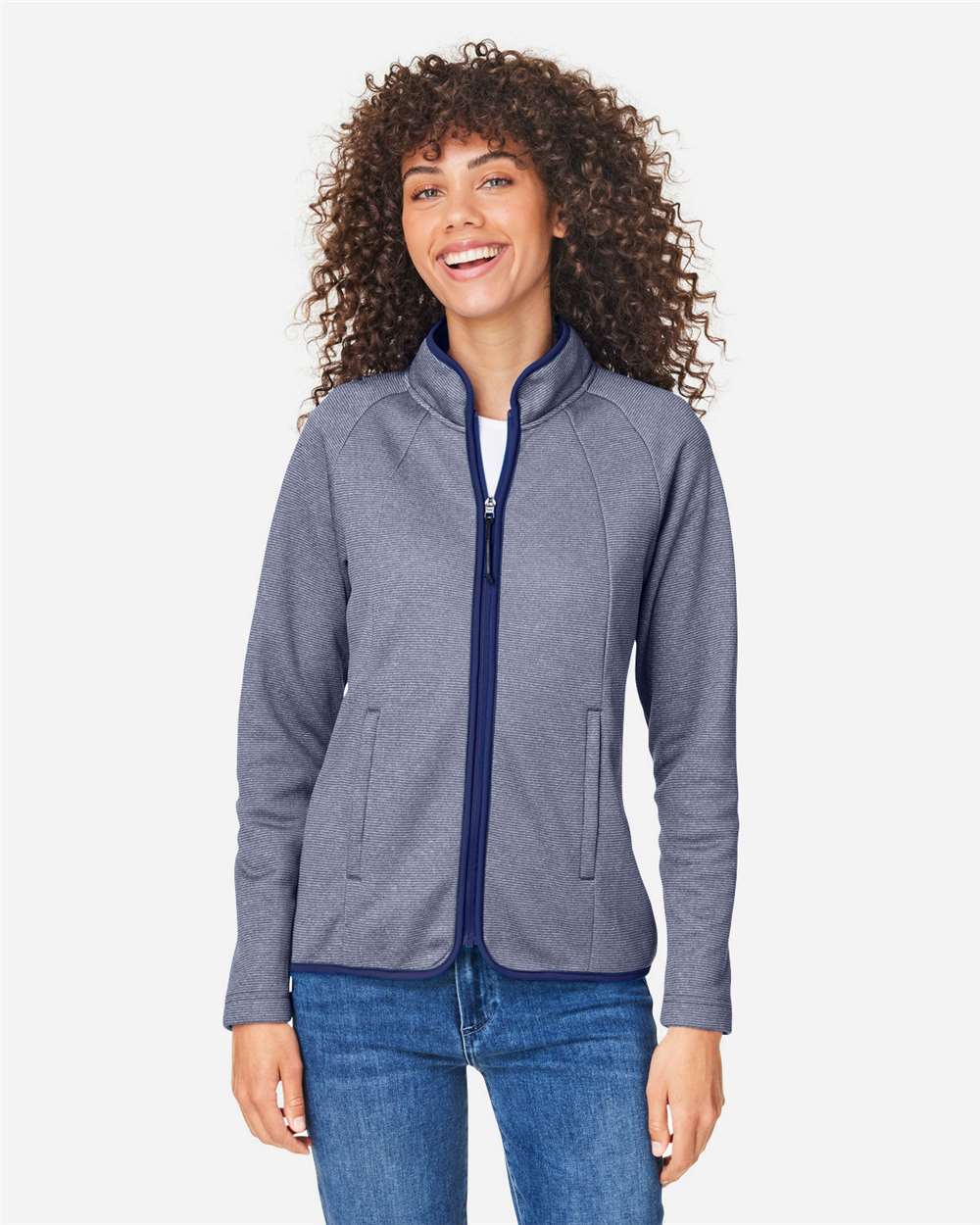 CORE365-CE72W-Women's Venture Heathered Stripe Full-Zip - Image 17