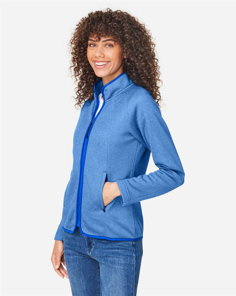 CORE365-CE72W-Women's Venture Heathered Stripe Full-Zip - Image 24