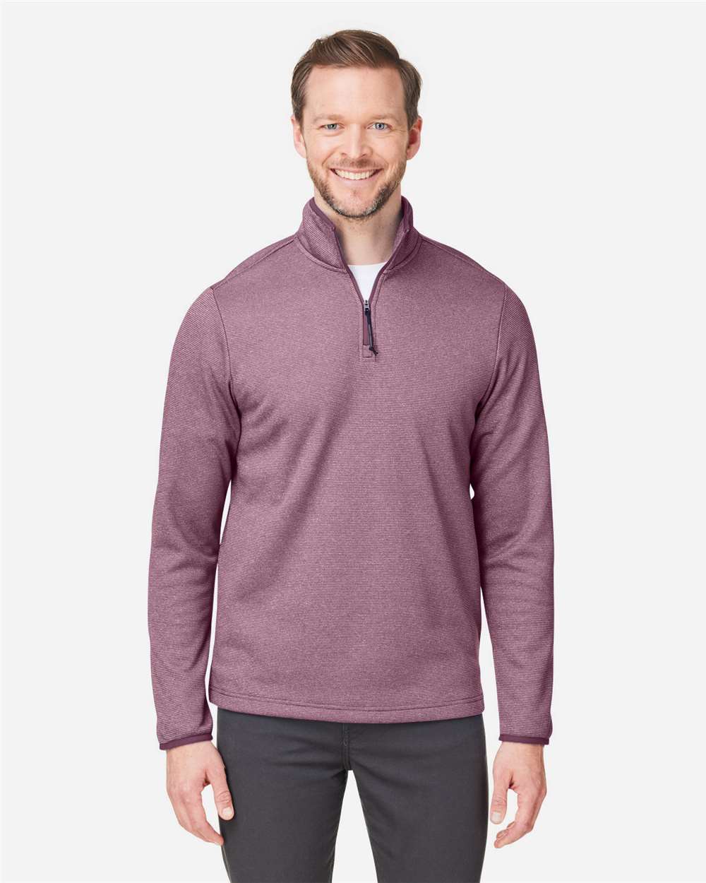 CORE365-CE73-Men's Venture Heathered Stripe Quarter-Zip Pullover - Image 11