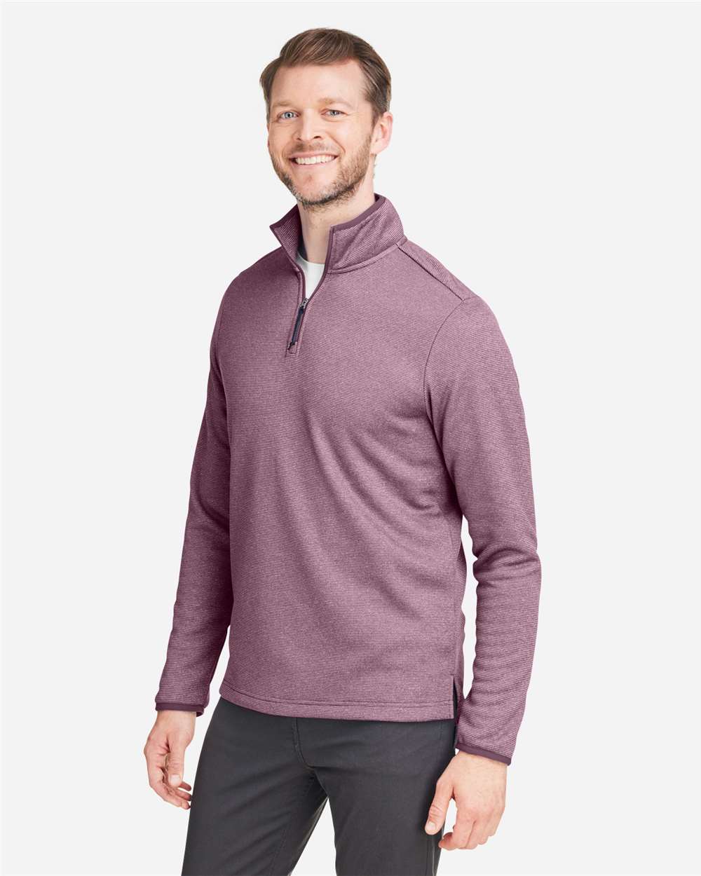 CORE365-CE73-Men's Venture Heathered Stripe Quarter-Zip Pullover - Image 12