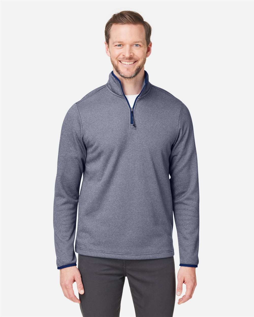 CORE365-CE73-Men's Venture Heathered Stripe Quarter-Zip Pullover - Image 17