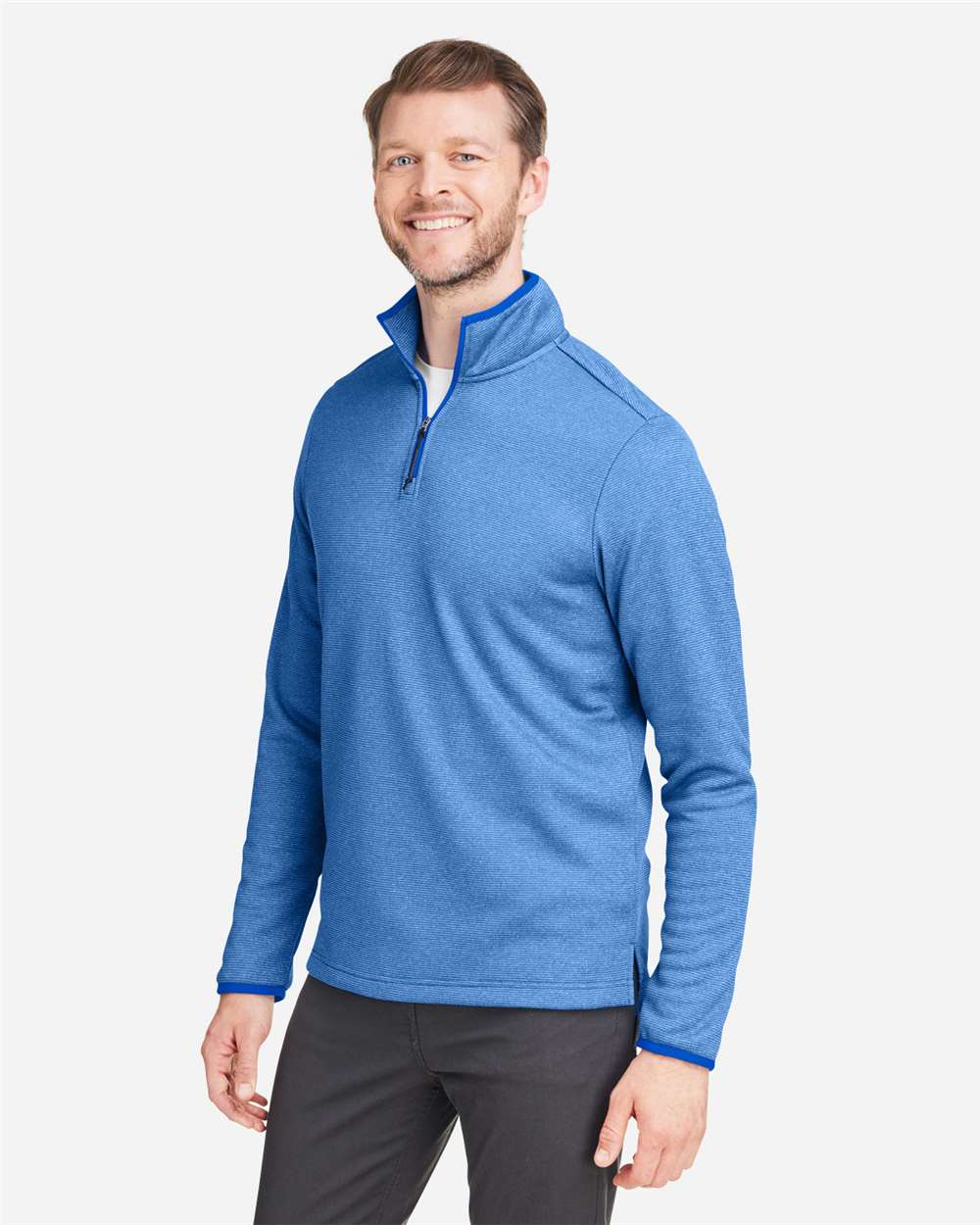 CORE365-CE73-Men's Venture Heathered Stripe Quarter-Zip Pullover - Image 24