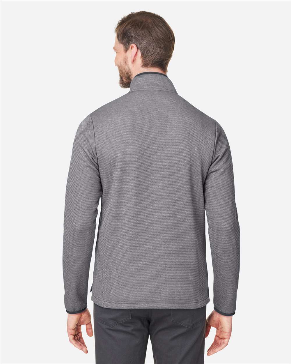 CORE365-CE73-Men's Venture Heathered Stripe Quarter-Zip Pullover - Image 6