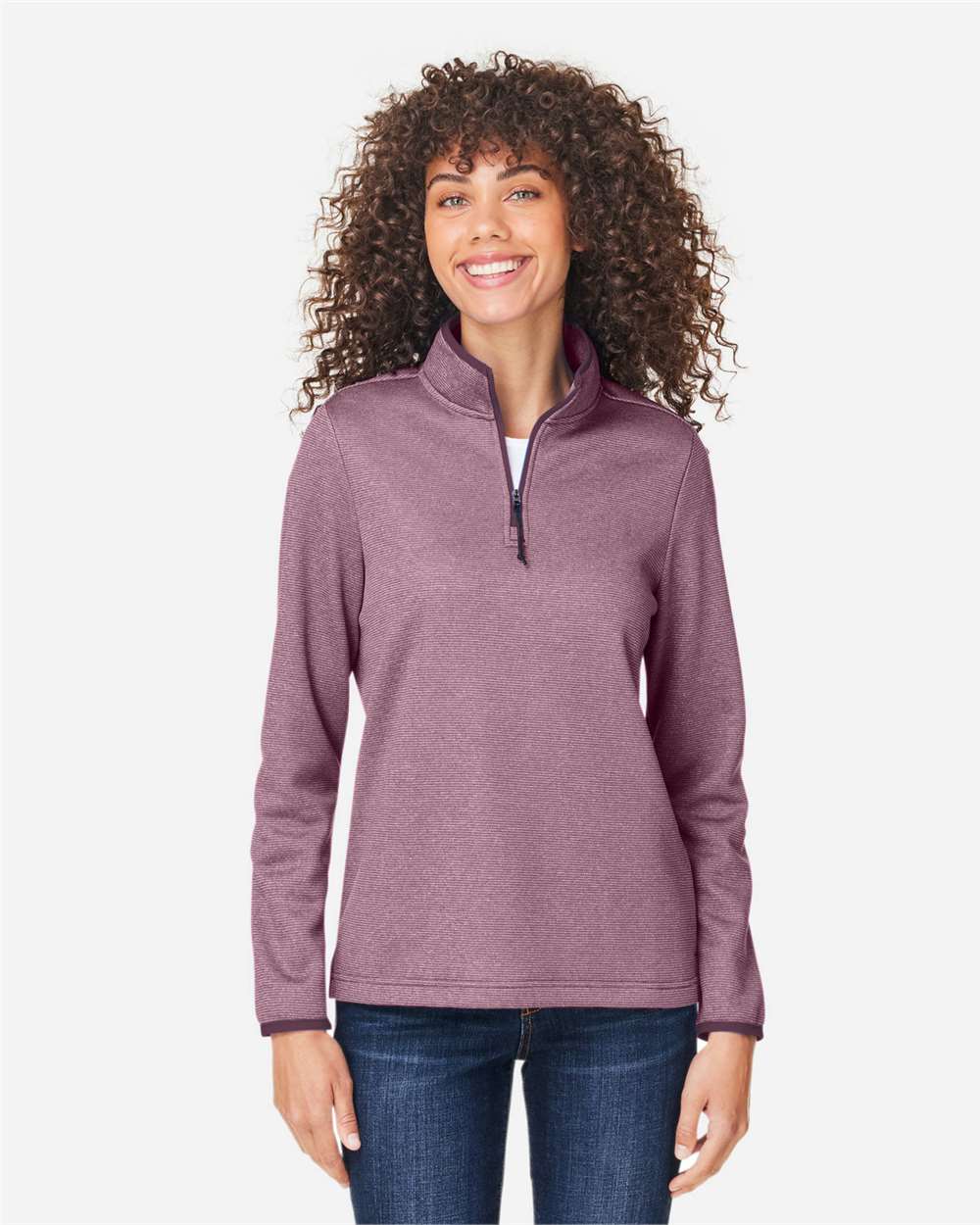 CORE365-CE73W-Women's Venture Heathered Stripe Quarter-Zip Pullover - Image 11