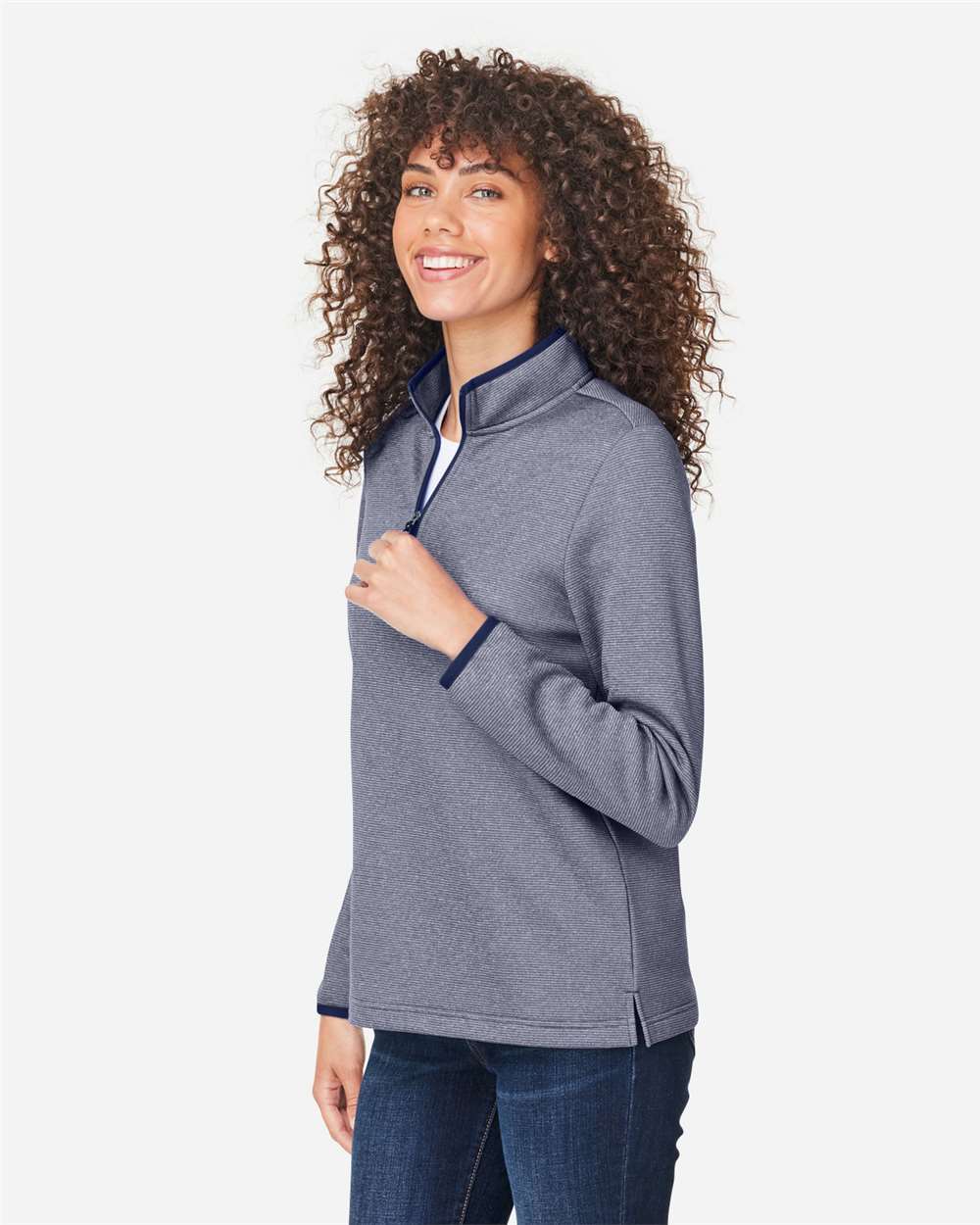 CORE365-CE73W-Women's Venture Heathered Stripe Quarter-Zip Pullover - Image 18