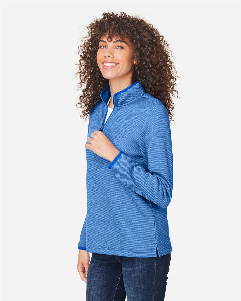 CORE365-CE73W-Women's Venture Heathered Stripe Quarter-Zip Pullover - Image 24