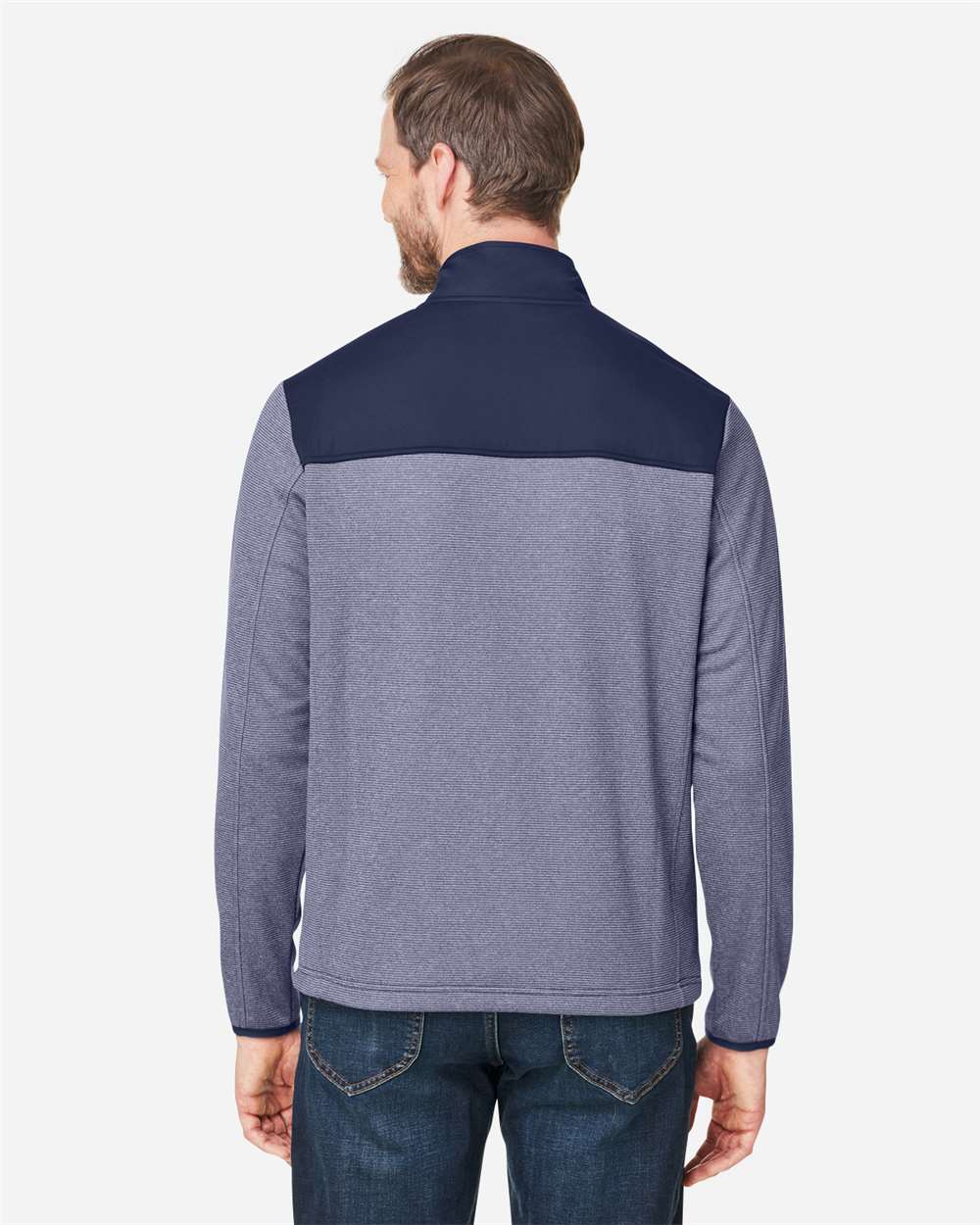 CORE365-CE74-Men's Venture Heathered Stripe Hybrid Jacket - Image 13