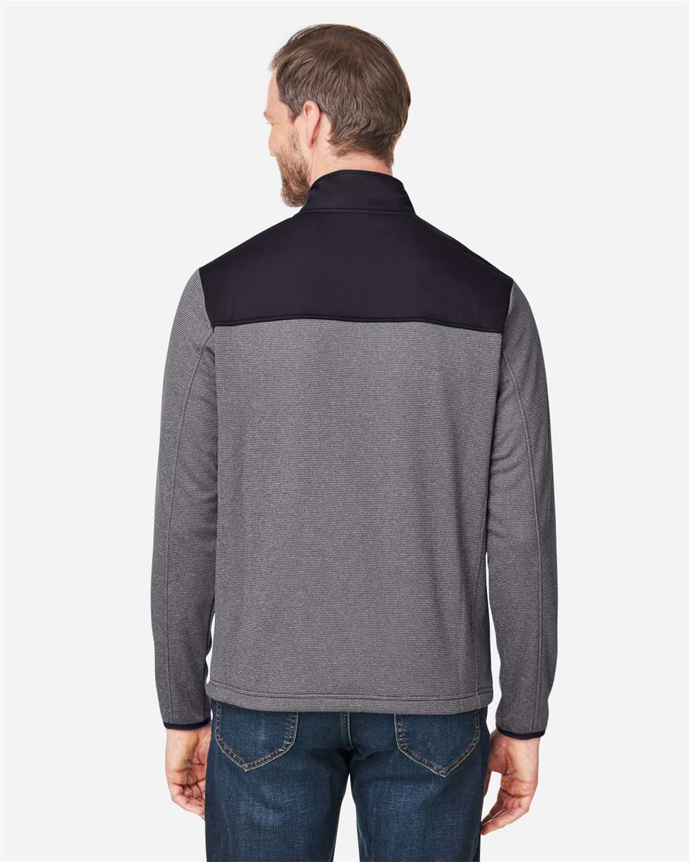 CORE365-CE74-Men's Venture Heathered Stripe Hybrid Jacket - Image 6