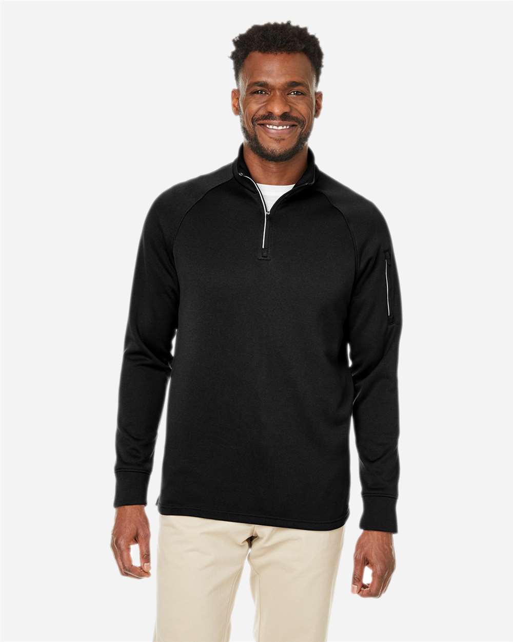 CORE365-CE801-Unisex Fusion ChromaSoft™ Fleece Quarter-Zip Pullover - Image 4