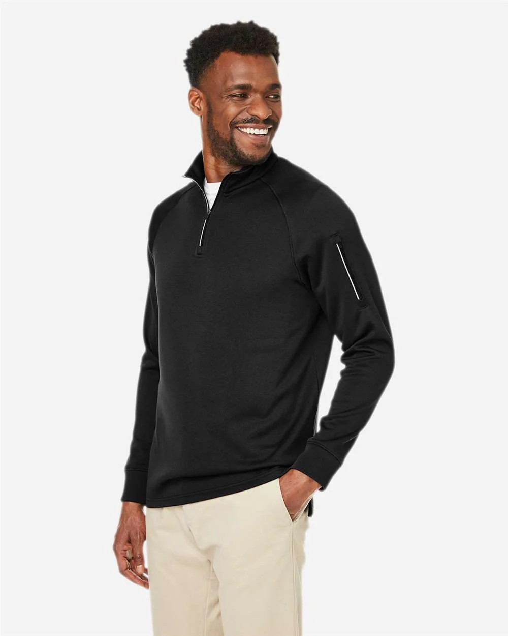 CORE365-CE801-Unisex Fusion ChromaSoft™ Fleece Quarter-Zip Pullover - Image 5
